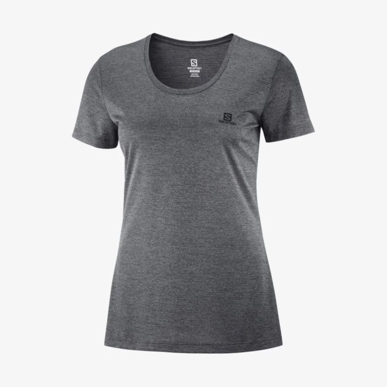 Camiseta Salomon Agile Curta Sleeve Feminino Pretas | PT Y30519